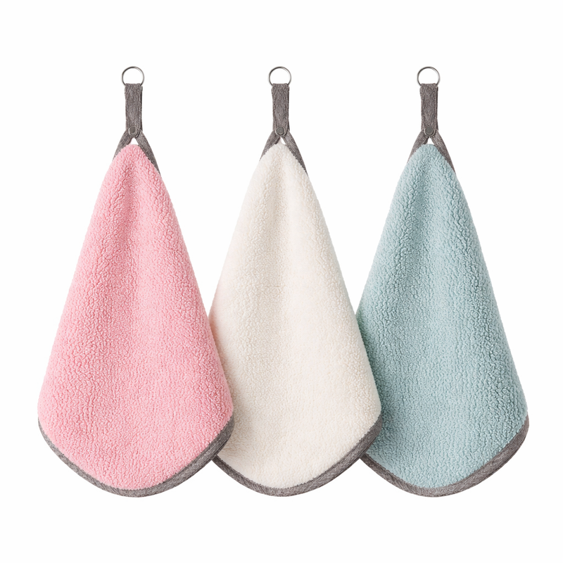 3PCS Kitchen Towel Set – Ultra-Soft Hanging Dish Towels (Assorted Colors) - Image 2